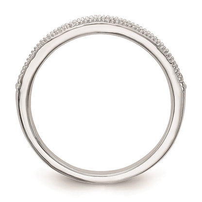 14K White Gold Real Diamond Wedding Band