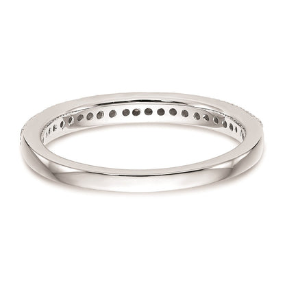 14K White Gold Real Diamond Wedding Band
