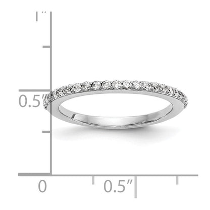 14K White Gold Real Diamond Wedding Band