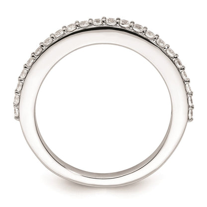 14K White Gold Real Diamond Wedding Band