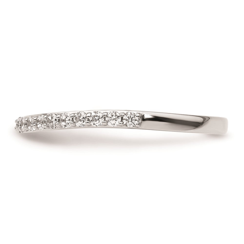 14K White Gold Real Diamond Wedding Band