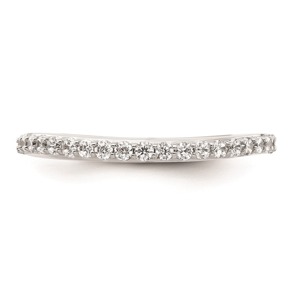 14K White Gold Real Diamond Wedding Band