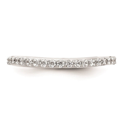 14K White Gold Real Diamond Wedding Band