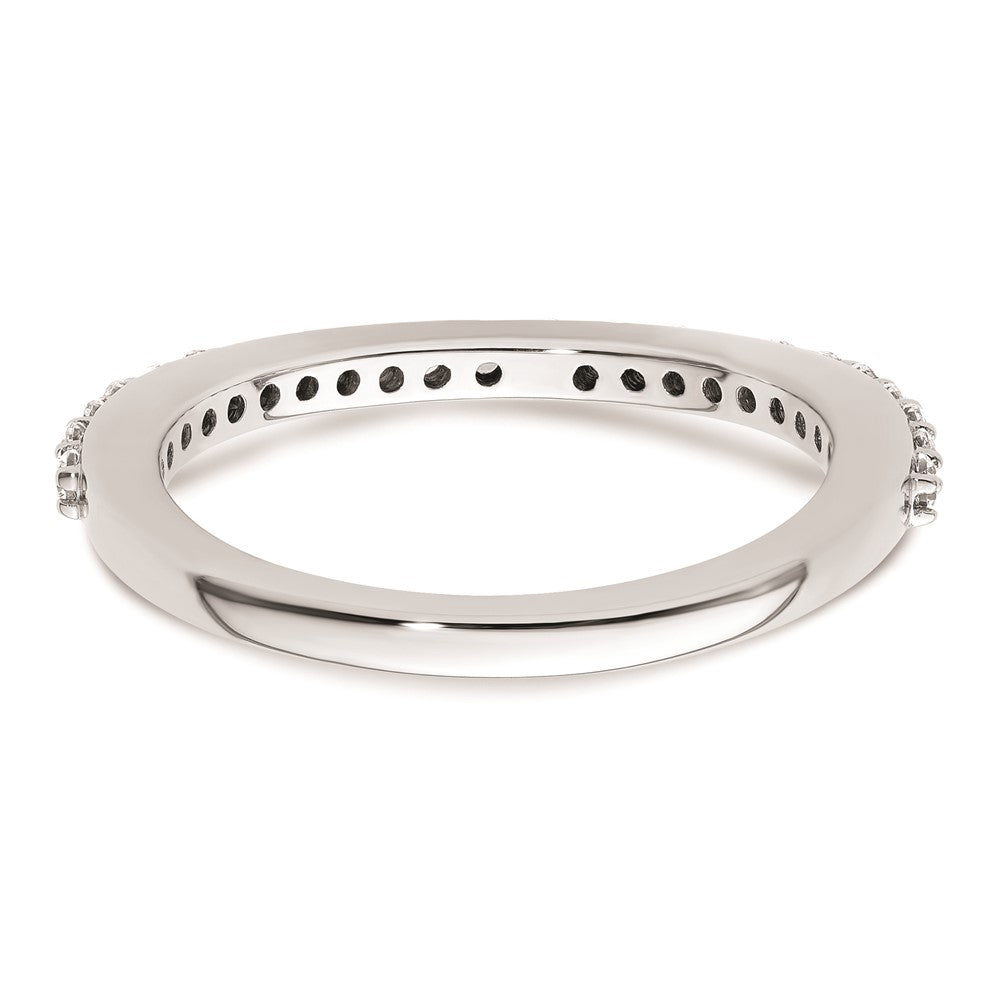 14K White Gold Real Diamond Wedding Band