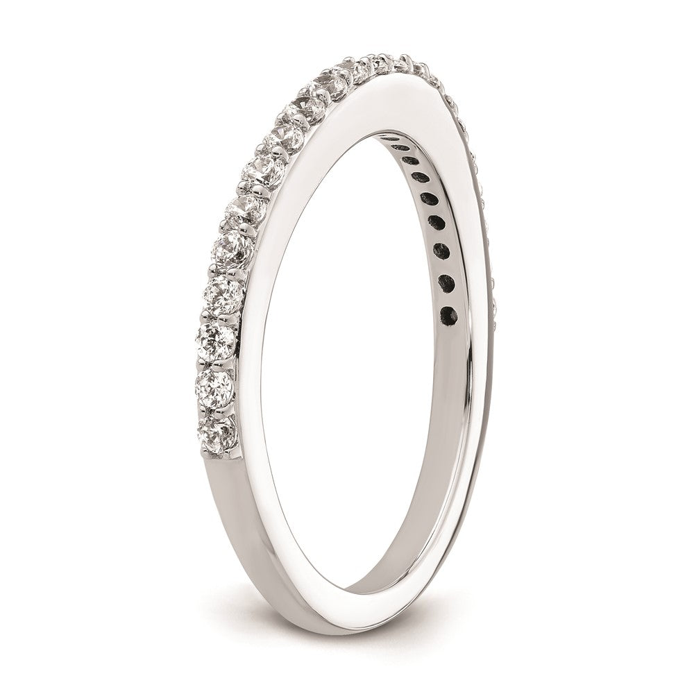 14K White Gold Real Diamond Wedding Band