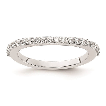 14K White Gold Real Diamond Wedding Band