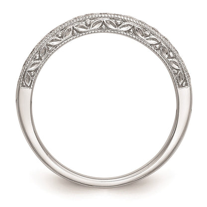 14k White Gold Real Diamond Wedding Band