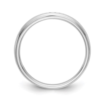 14k White Gold Real Diamond Wedding Band