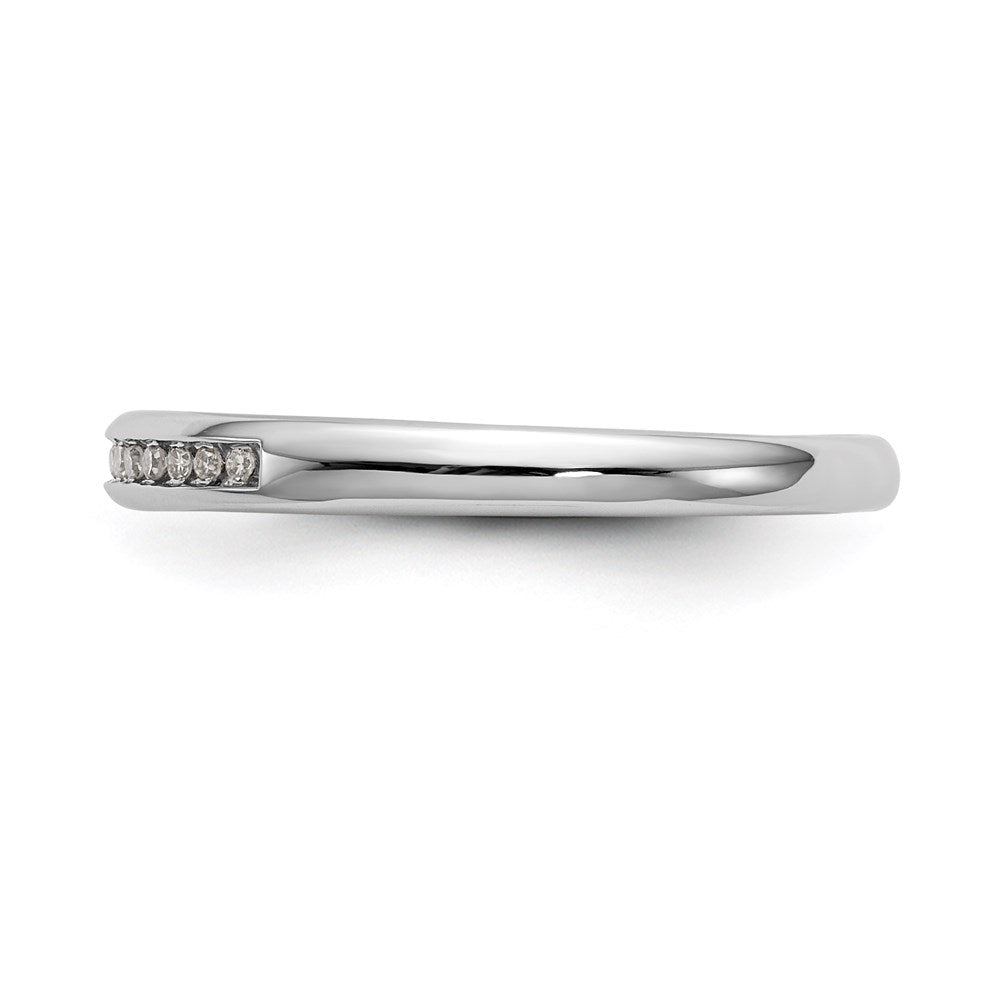 14k White Gold Real Diamond Wedding Band