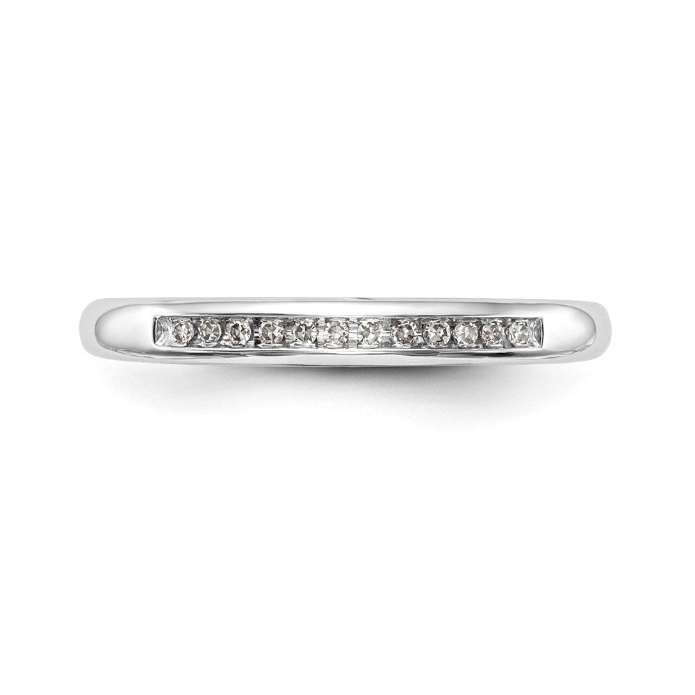 14k White Gold Real Diamond Wedding Band
