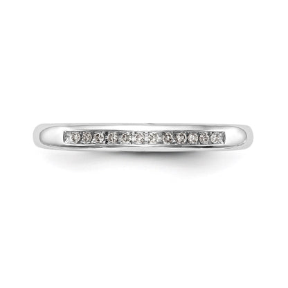 14k White Gold Real Diamond Wedding Band