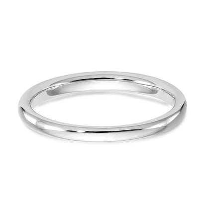 14k White Gold Real Diamond Wedding Band