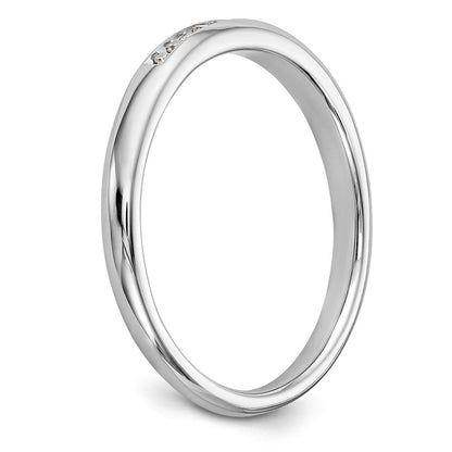 14k White Gold Real Diamond Wedding Band