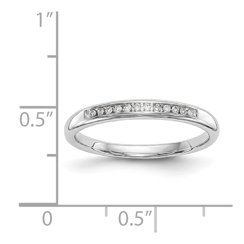 14k White Gold Real Diamond Wedding Band