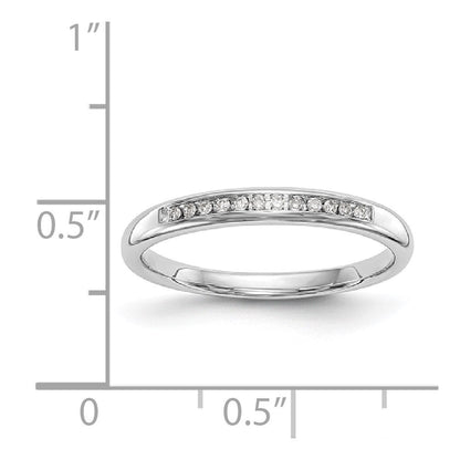 14k White Gold Real Diamond Wedding Band