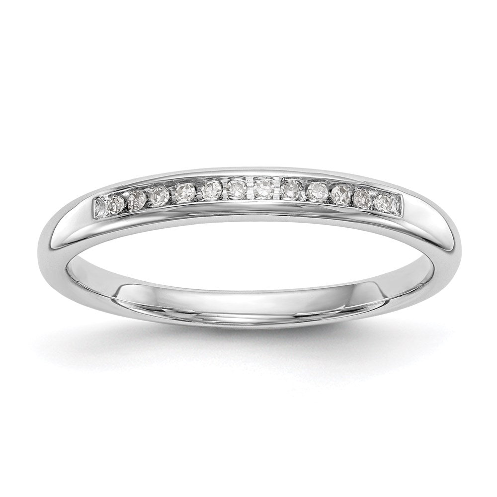 14k White Gold Real Diamond Wedding Band