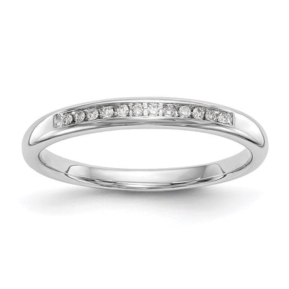 14k White Gold Real Diamond Wedding Band