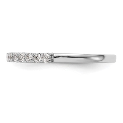 14k White Gold Real Diamond Wedding Band