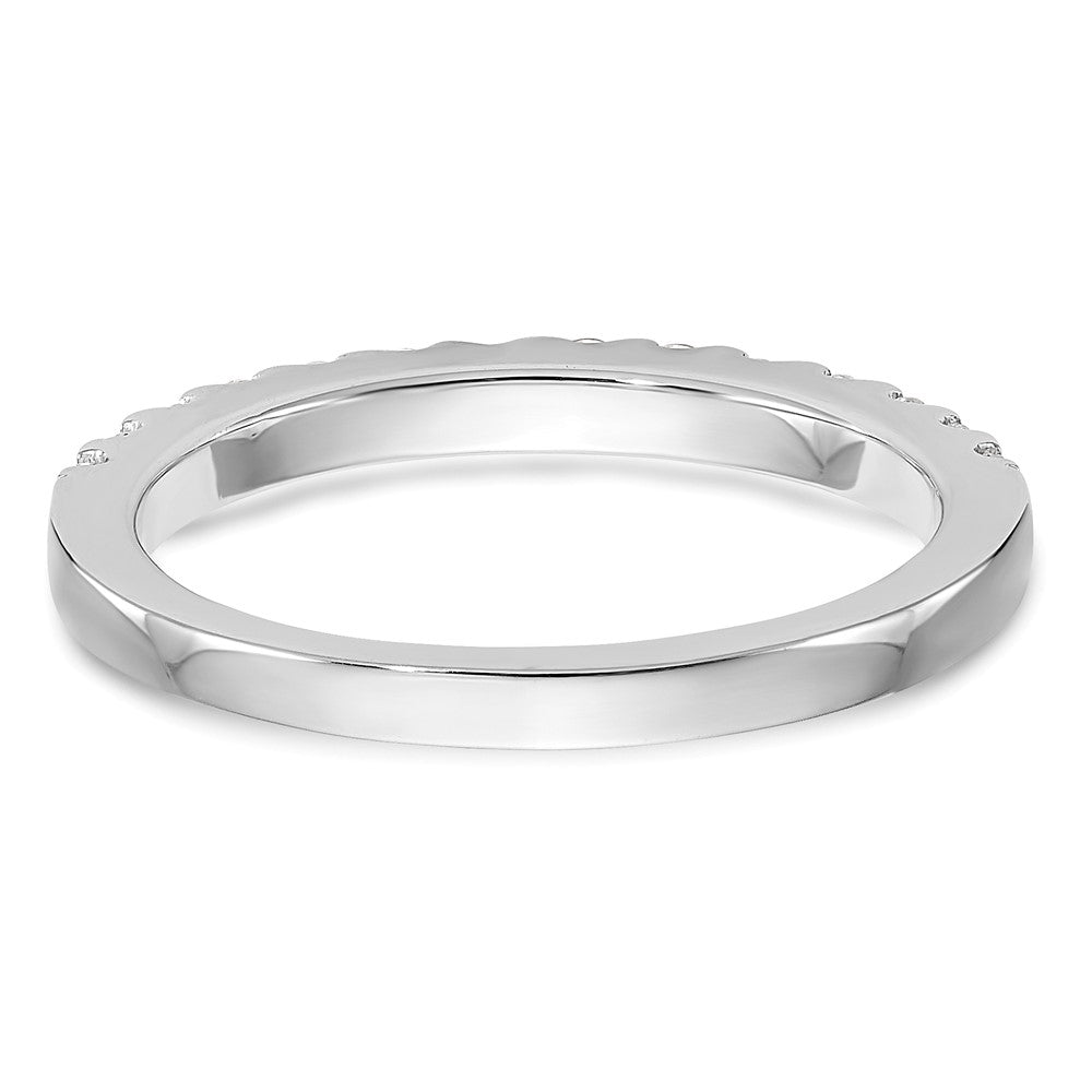 14k White Gold Real Diamond Wedding Band