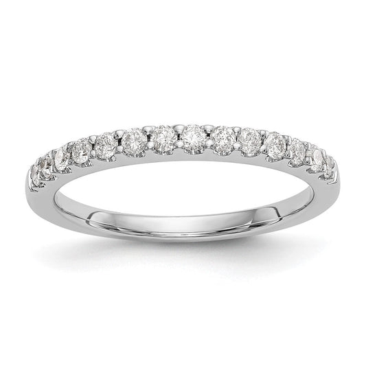 14k White Gold Real Diamond Wedding Band
