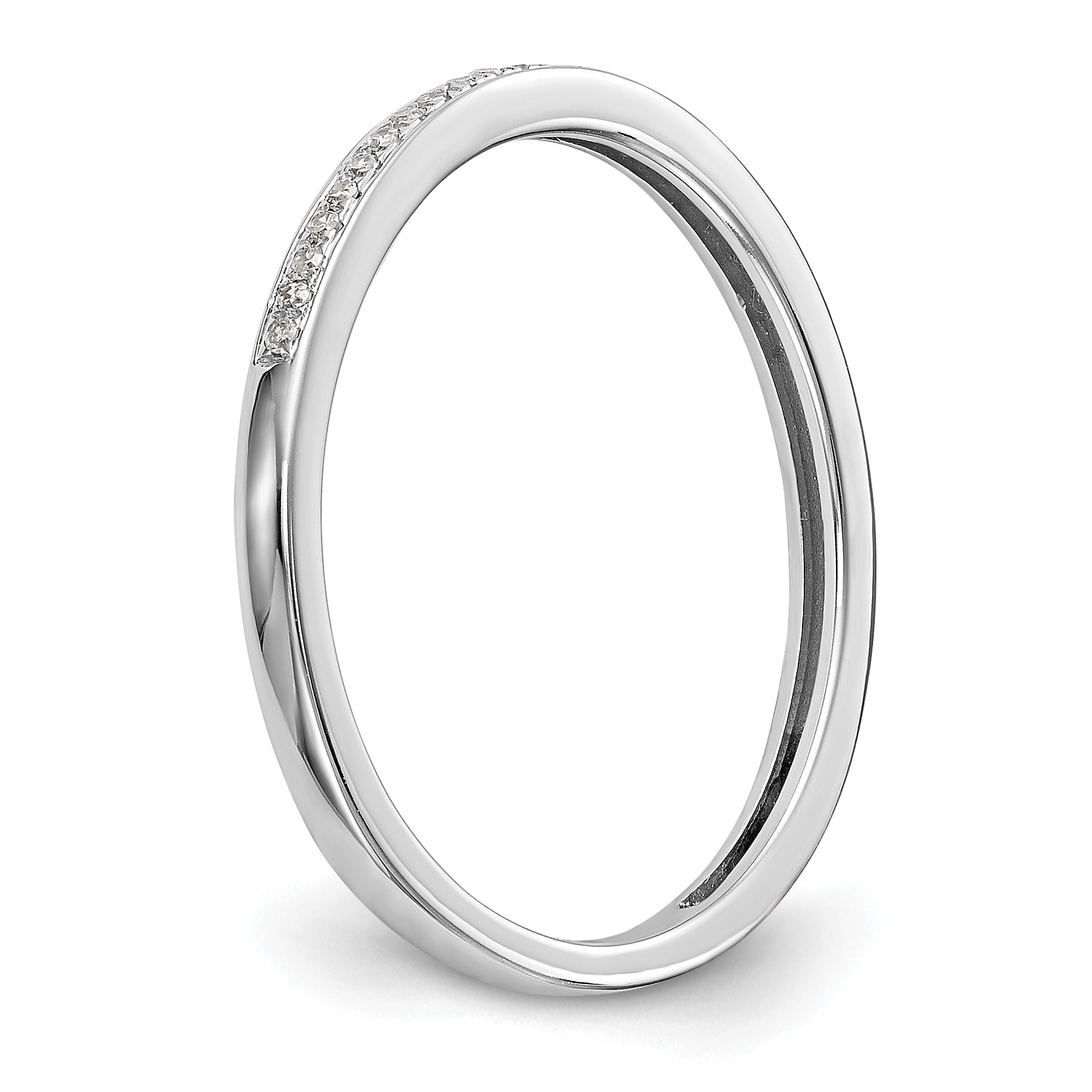 14k White Gold 1/6 Ct. Lab Grown Diamond VS/SI+ G+ Set of Two Wedding Band Rings