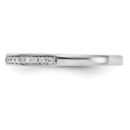 14K White Gold Real Diamond Wedding Band