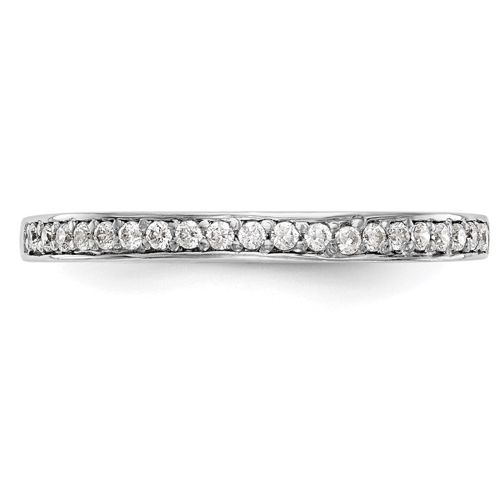 14K White Gold Real Diamond Wedding Band