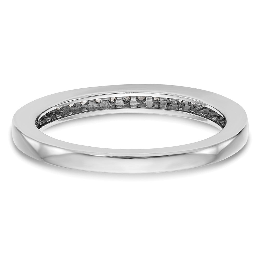 14K White Gold Real Diamond Wedding Band