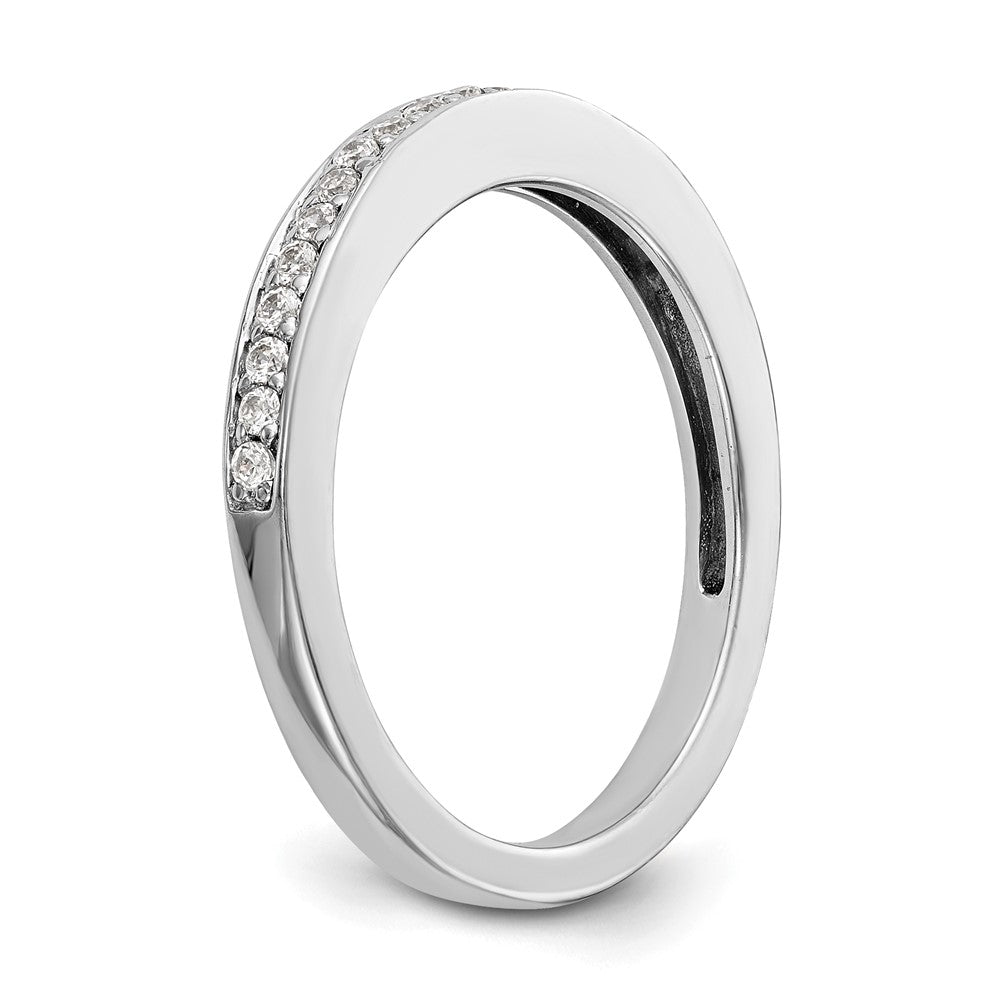 14K White Gold Real Diamond Wedding Band
