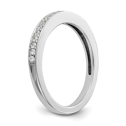14K White Gold Real Diamond Wedding Band