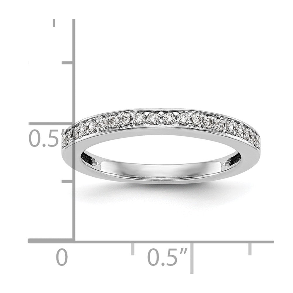 14K White Gold Real Diamond Wedding Band