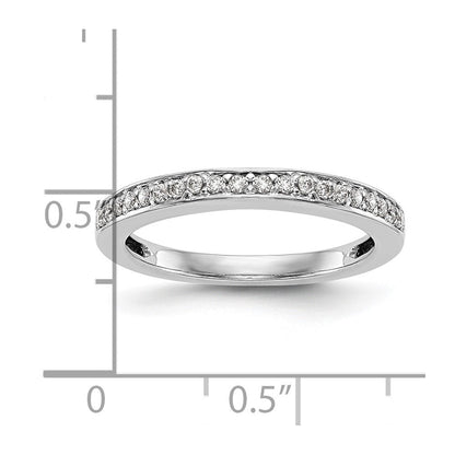 14K White Gold Real Diamond Wedding Band