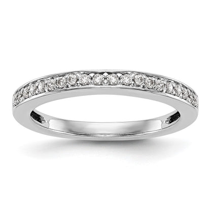 14K White Gold Real Diamond Wedding Band