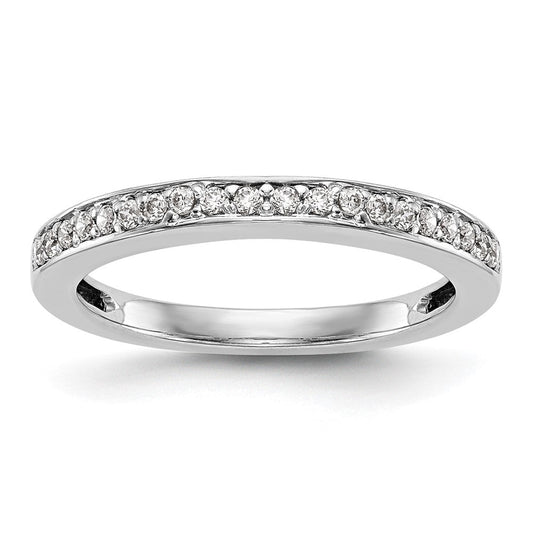 14K White Gold Real Diamond Wedding Band