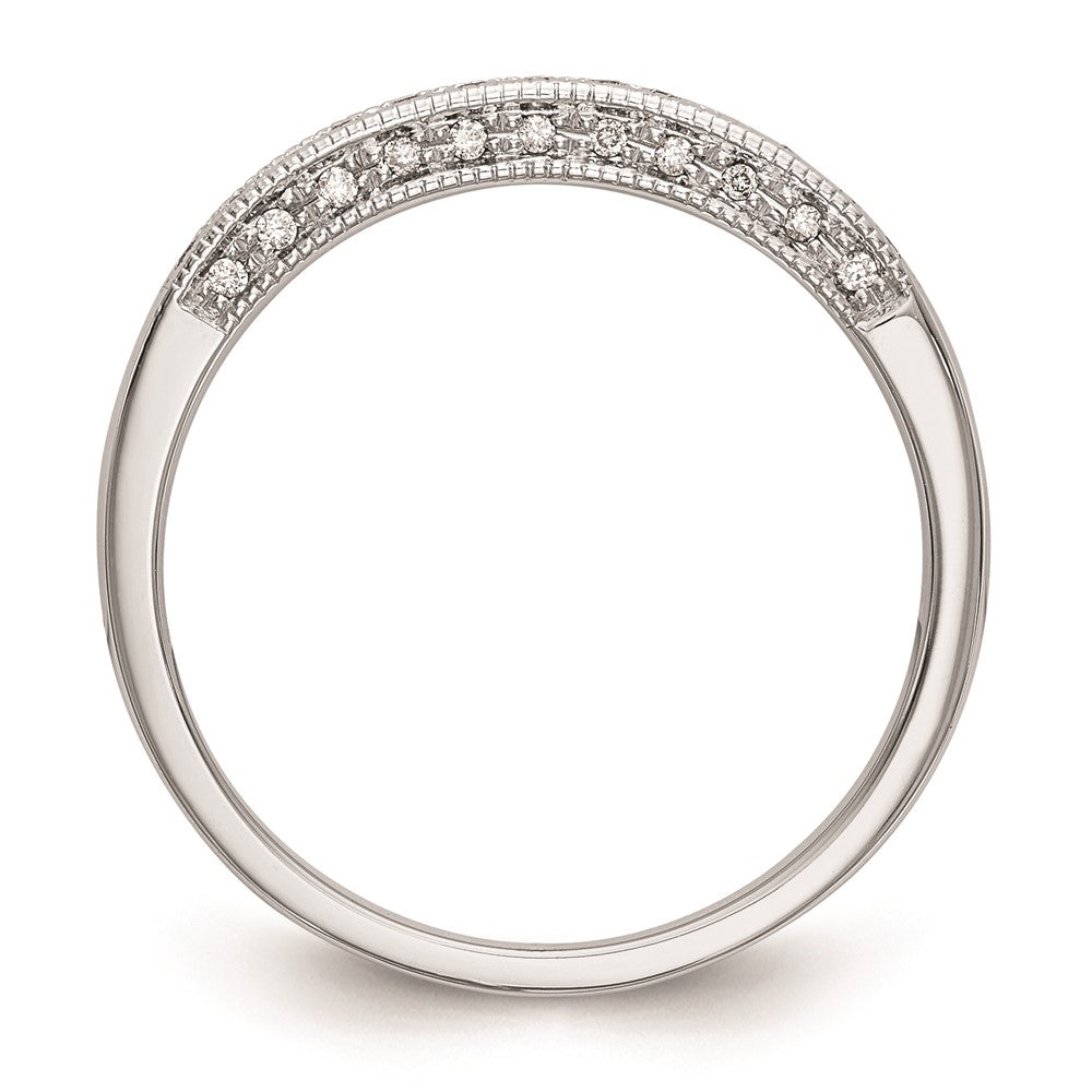 14k White Gold Real Diamond Wedding Band