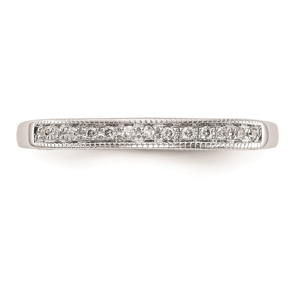 14k White Gold Real Diamond Wedding Band