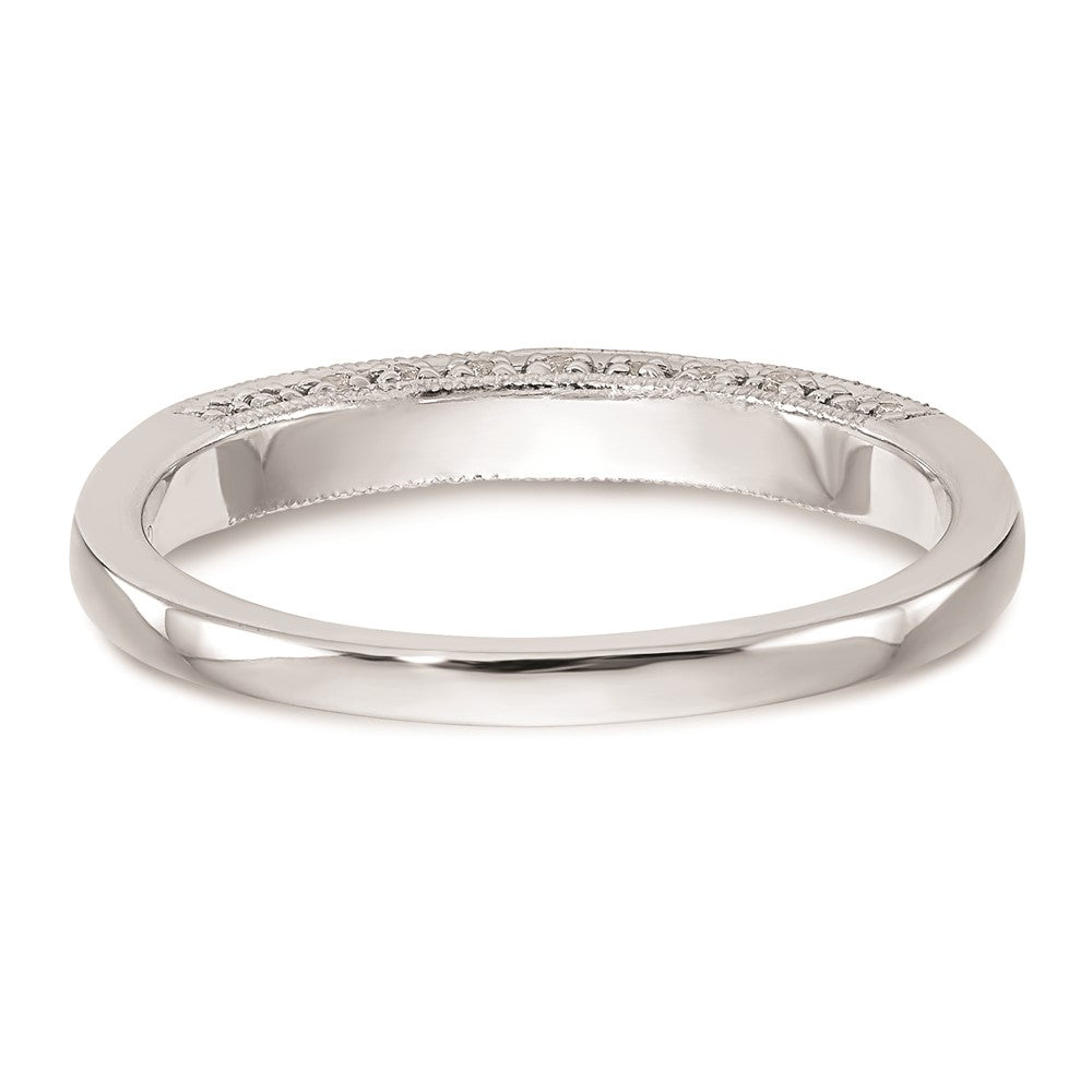 14k White Gold Real Diamond Wedding Band