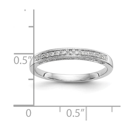 14k White Gold Real Diamond Wedding Band