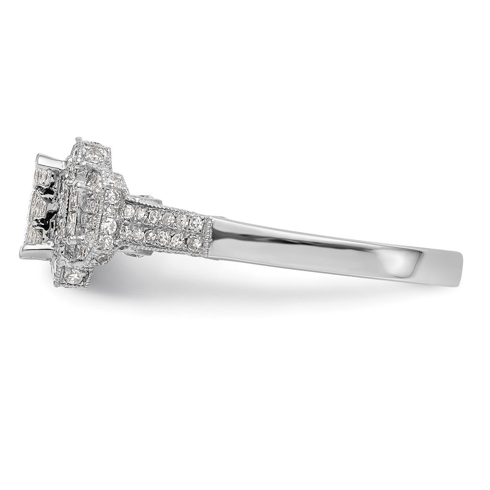 0.18ct. CZ Solid Real 14k White Gold Wedding Wedding Band Ring