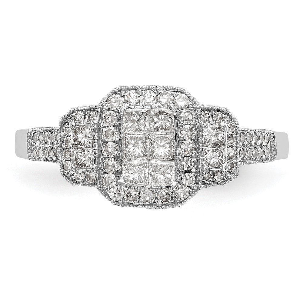 0.18ct. CZ Solid Real 14k White Gold Wedding Wedding Band Ring