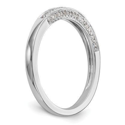 0.18ct. CZ Solid Real 14k White Gold Wedding Wedding Band Ring