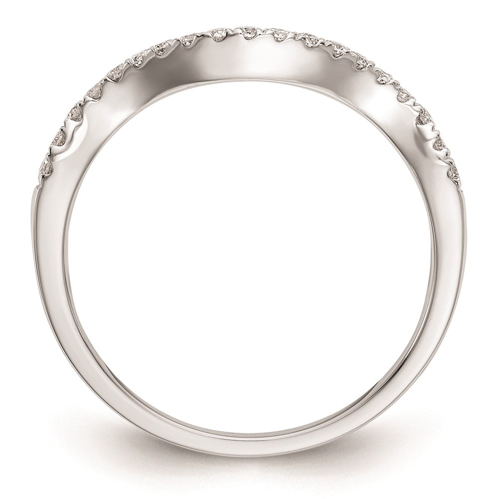 14k White Gold Real Diamond Wedding Band