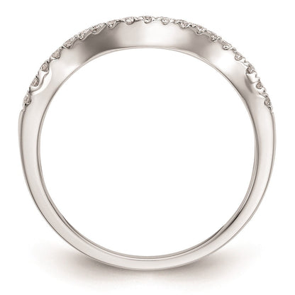 14k White Gold Real Diamond Wedding Band