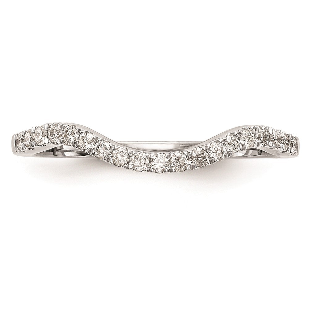 14k White Gold Real Diamond Wedding Band