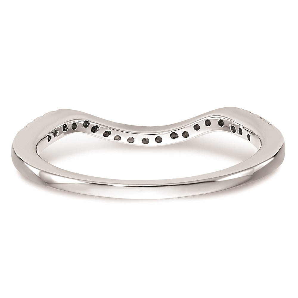 14k White Gold Real Diamond Wedding Band