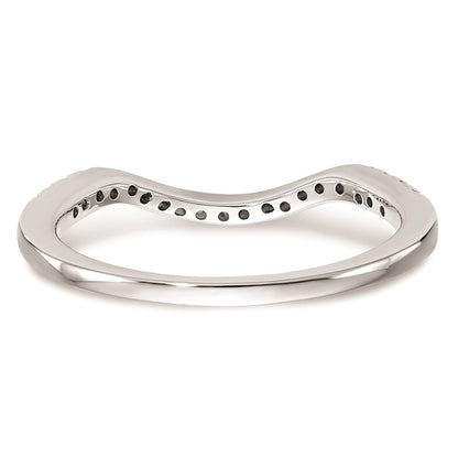 14k White Gold Real Diamond Wedding Band