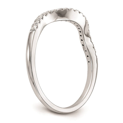 14k White Gold Real Diamond Wedding Band