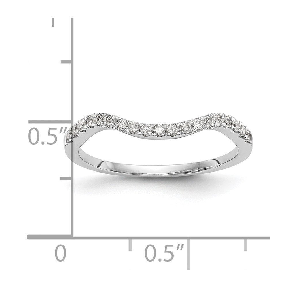 14k White Gold Real Diamond Wedding Band