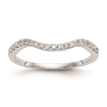 14k White Gold Real Diamond Wedding Band