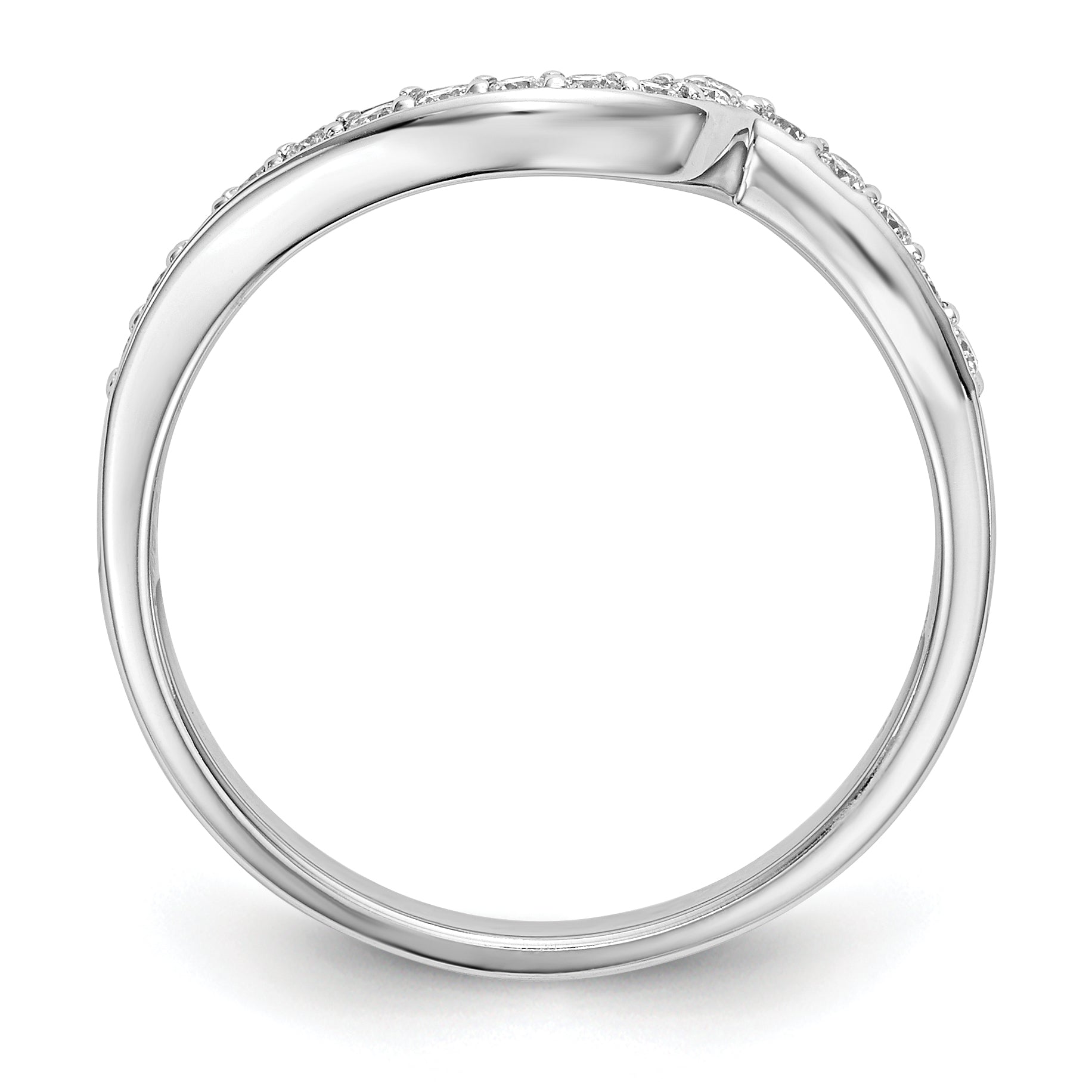 14k White Gold 1/5 Ct. Lab Grown Diamond VS/SI+ G+ Wedding Band Ring